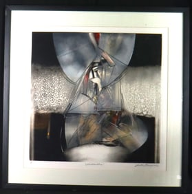 Framed Serigraph Titled ABSTRACTIONS signed Victor Gomez and numbered 1/1 dated 09