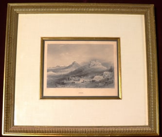 Framed Print view of Athens. Engraver Brandard