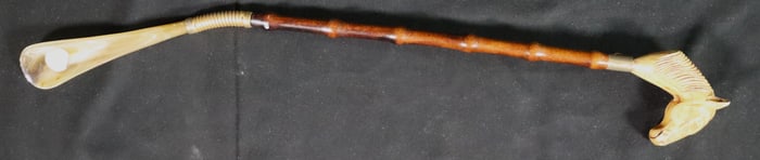 VINTAGE LONG HANDLE SHOEHORN. HORSE. MADE IN ITALY
