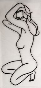 Stunning Woman Figure Art metal cut wall sculpture