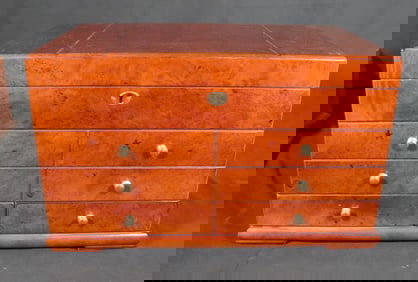 Vintage wood Cigars Humidor with two drawers for storing cigar accessories