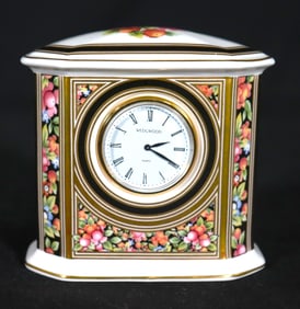 Wedgwood Clio Bone China Quartz Desk Clock from England