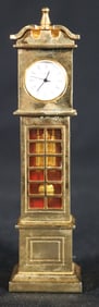 Vintage Godinger Brass Miniature Grandfather Clock