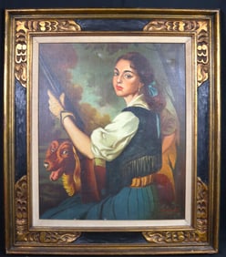Framed Oil on Cavas signed H.R. Courtin lower right