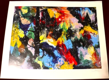 Unframed Lithograph on paper numbered 69/450 and signed Charles Carson