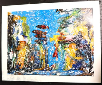 Unframed Lithograph on paper numbered 79/450 and signed Charles Carson