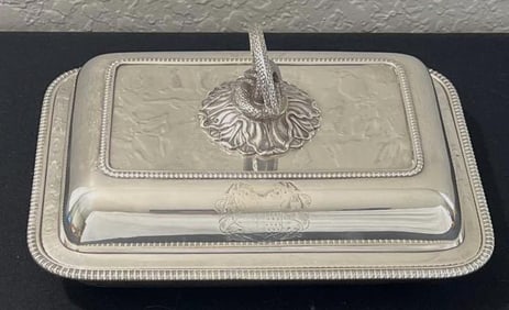 Victorian Style SILVER PLATED DISCHE AND COVER