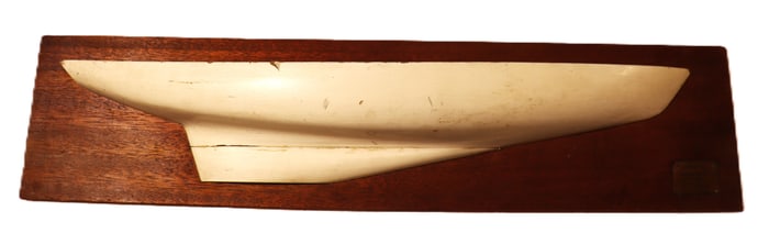 WOODEN MOUNTED HALF HULL