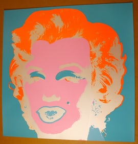 One Fine Unframed Colored silkscreens print of Sunday B. Morning, Marilyn Monroe
