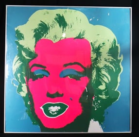 One Fine framed Colored silkscreens print of Sunday B. Morning, Marilyn Monroe