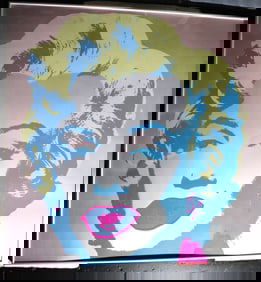 One Fine framed Colored silkscreens print of Sunday B. Morning, Marilyn Monroe