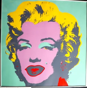 One Fine framed Colored silkscreens print of Sunday B. Morning, Marilyn Monroe