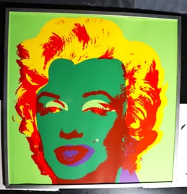 One Fine framed Colored silkscreens print of Sunday B. Morning, Marilyn Monroe