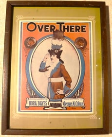 Framed Vintage Advertising print "Over There"