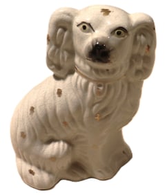 Staffordshire spaniel dog figurine