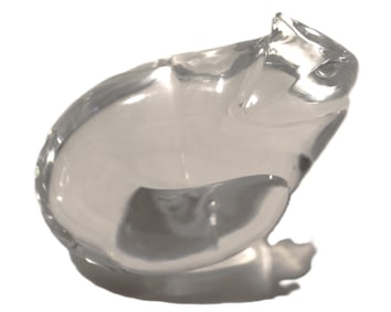 Clear glass Fox figurine or paperweight by DANZ