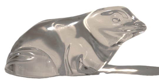 Vintage Villeroy & Boch crystal frog figurine or paperweight.