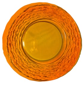 Large Vintage colored glass plate