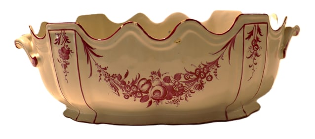 Glass cooler Earthenware with monochrome decoration