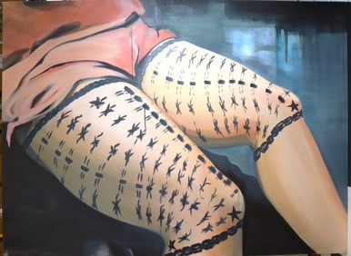 Acrylic on canvas signed sophie von stillfried circa 2006