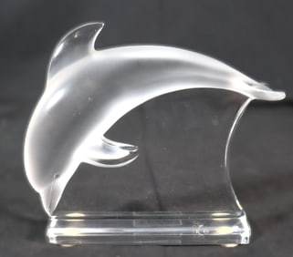 Vintage French Lalique Dolphin Figurine