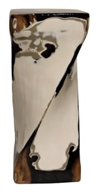 Modern Carved Twisted Wood Stool Table by Franc Pala