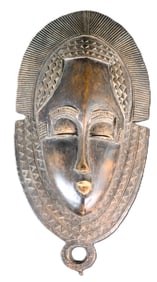 Wooden Anoman mask, Yahouré people, Ivory Coast