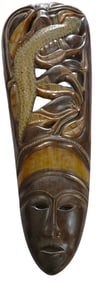 Hand Carved & Painted Decorative wooden wall mask
