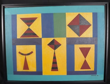 Framed Oil on Canvas signed CARRENO lower right and dated 48