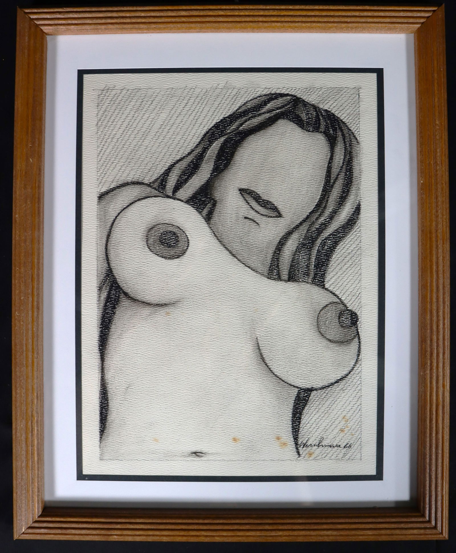 Framed Mixed Media on paper signed Wesselmann and dated 66 (1 of 4)