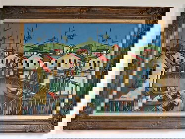 Jose Mijares, (1921 - 2004) Framed Oil on Canvas signed Mijares.