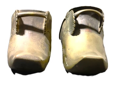 Antique Pair of brass Spanish Conquistador stirrups,