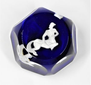 Paperweight with Sagittarius  zodiac symbol from Baccarat