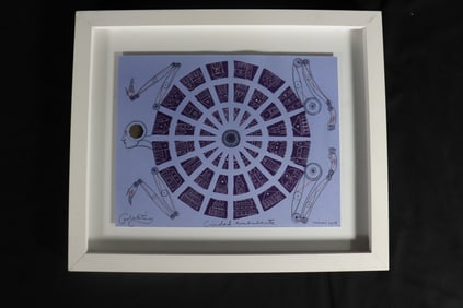 Framed Mixed Media on Paper signed Carlos ESTEVEZ (Cuban born in 1969) and dated 2015