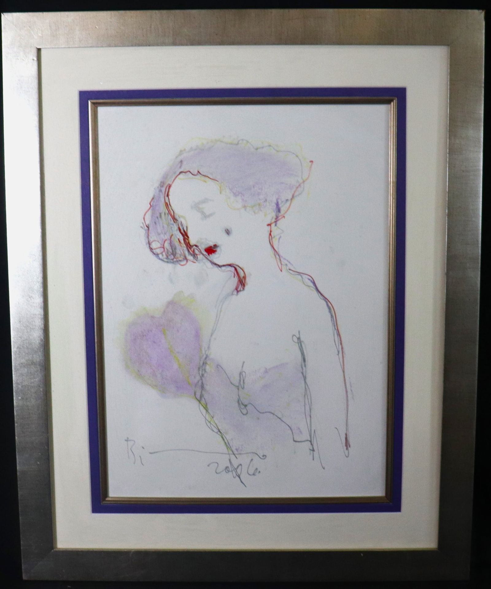 Framed Mixed Media on Paper signed AGUSTIN BEJARANO (CUBAN, B.1964) and dated 2006 (1 of 7)