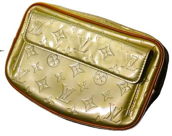 Louis Vuitton Fulton Silver Vernis Waist Belt Fanny