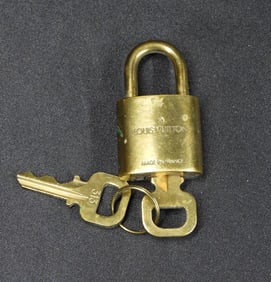 Louis Vuitton Brass Lock and Key Set