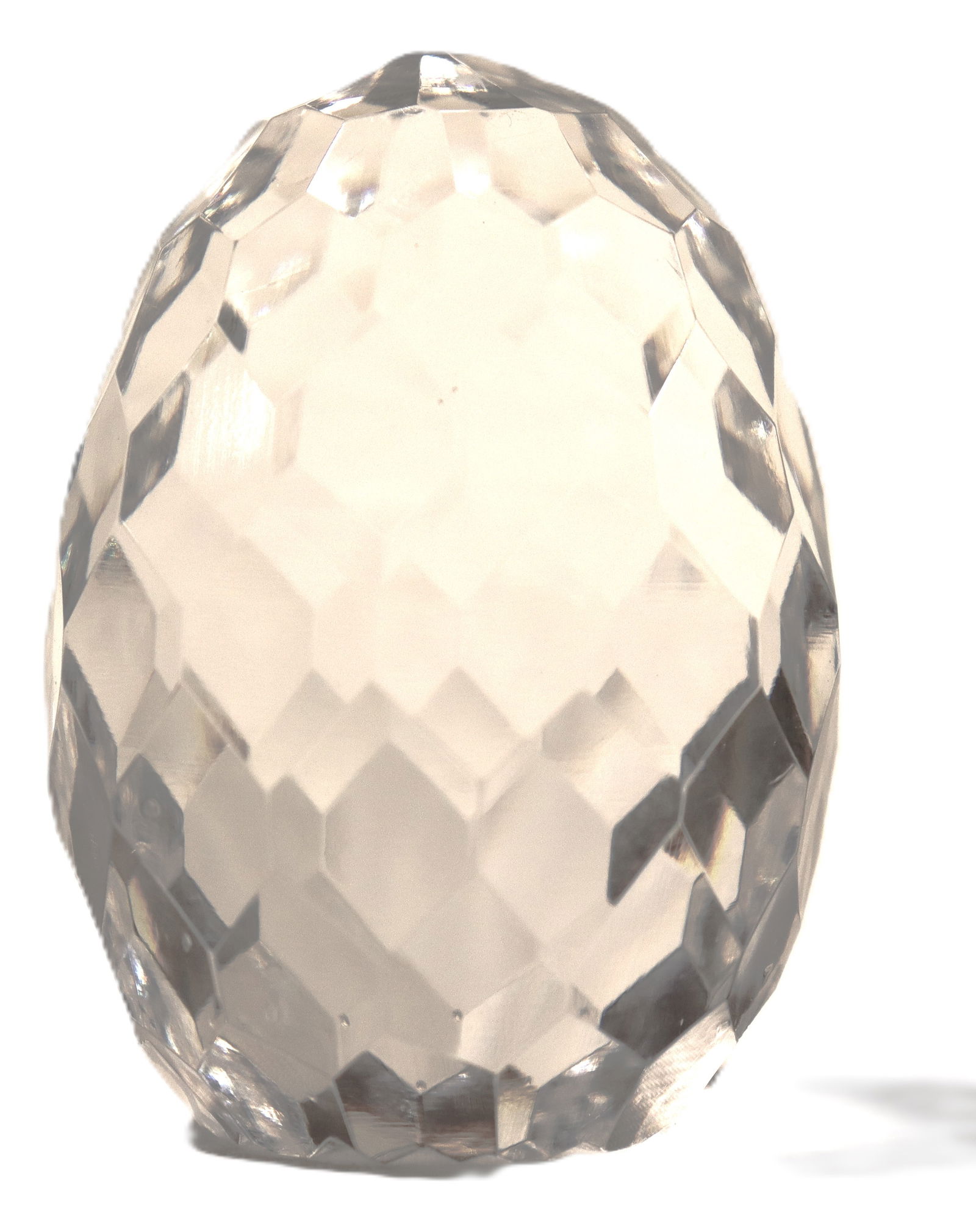 Vintage 24% lead crystal egg paperweight with a diamond cut pattern.: Vintage 24% lead crystal egg paperweight with a diamond cut pattern. DIMENSIONS: Height: 2.75 inch / 7 cm 