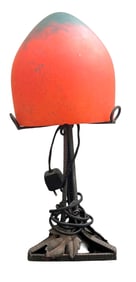 Art Deco Glass pate Mushroom Lamp