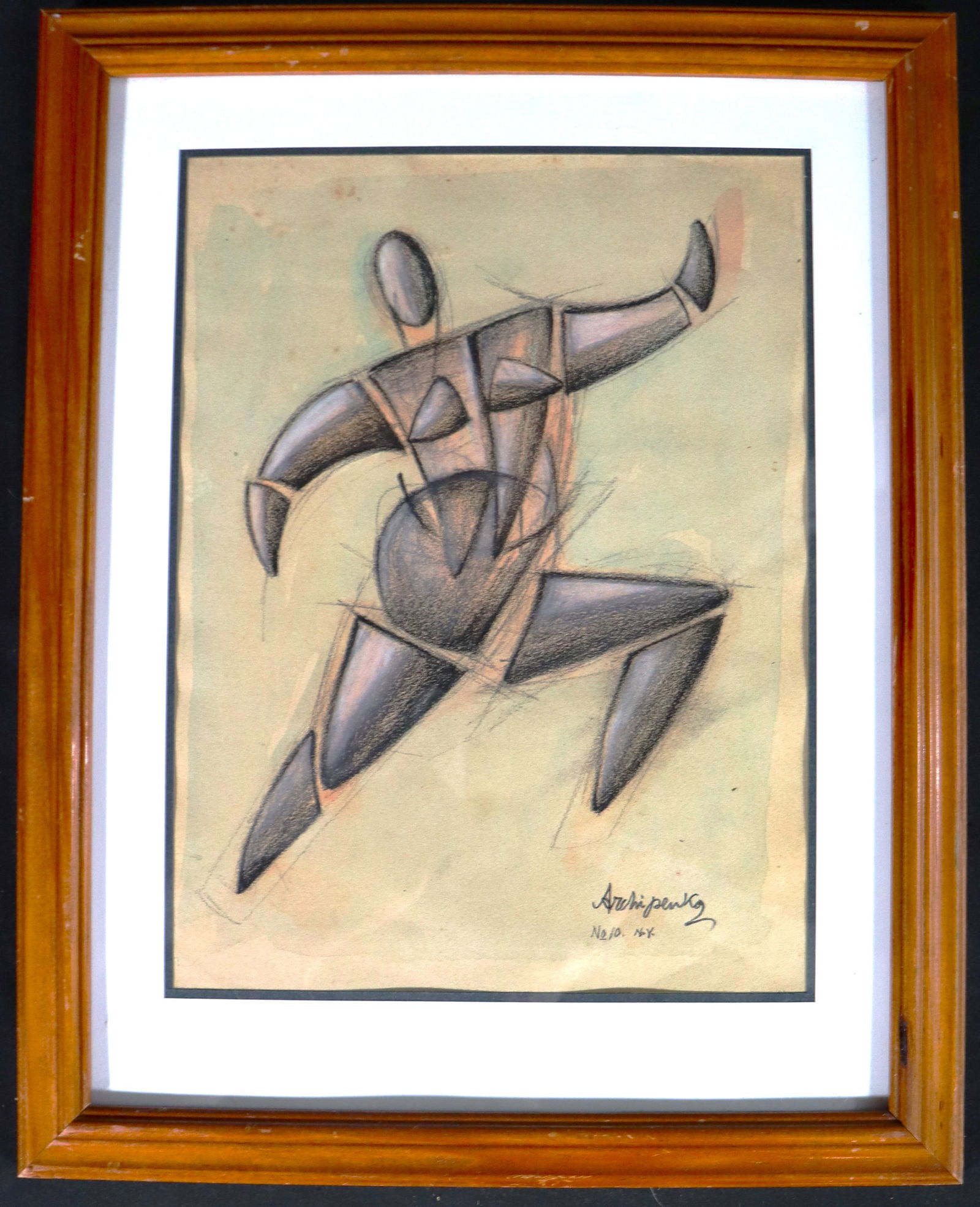 Framed Mixed Media on Paper signed Archipenko Lower right (1 of 4)