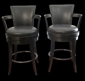 Two Swivel Bar Stools.