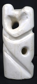 White Sculpture made of Plaster by Carlos Sobrino from 1959 with COA
