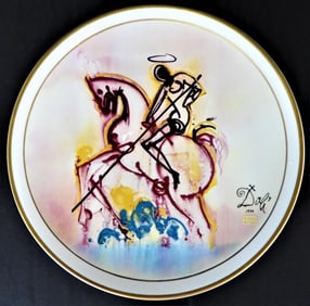 Large Porcelain plate by Salvador Dali