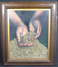 Framed Oil on Canvas signed TEOK CARRASCO and dated 1967