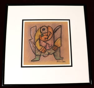 Framed Pastel and charcoal on paper signed Paul Klee lower right