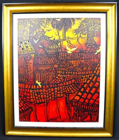 Framed Oil on Canvas signed Hector CATA and dated 04