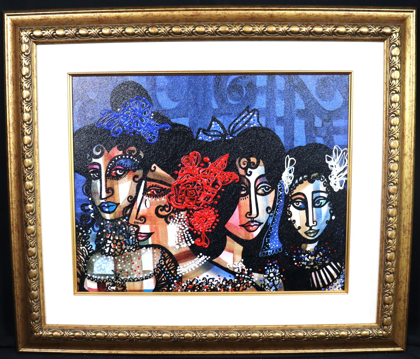 Framed Oil on Canvas signed Hector CATA and dated 03 (1 of 5)