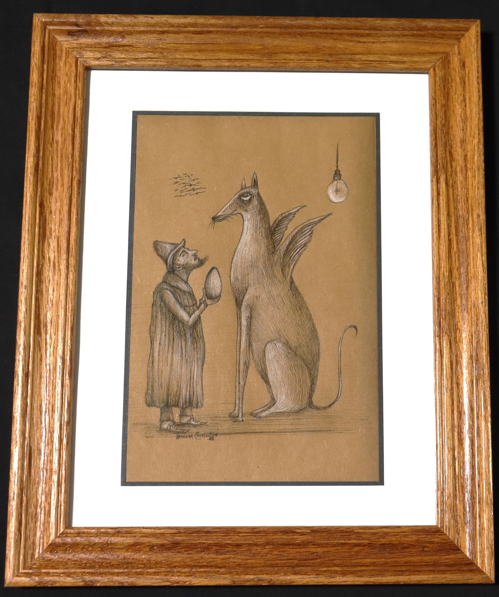 Framed Ink and Graphite on paper signed Leonora Carrington (1 of 4)