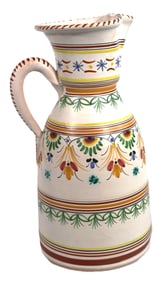 Toledo Hand Painted Spanish Ceramic Pottery Sangria or Water Pitcher from Spain