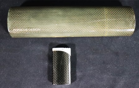 PORSCHE DESIGN Double Cigar Travel Case and one Lighter